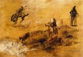 bronco busting conduite en 1889 Charles Marion Russell Indiana cow boy